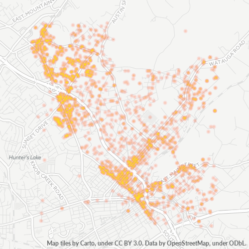 37601 Business Density Heatmap