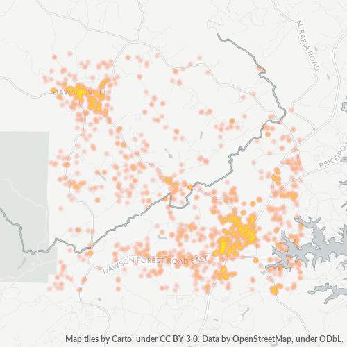 30534 Business Density Heatmap