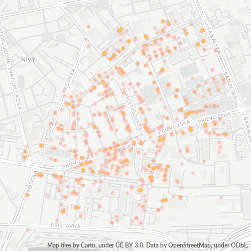 821 09 Teplotná mapa obchodnej hustoty