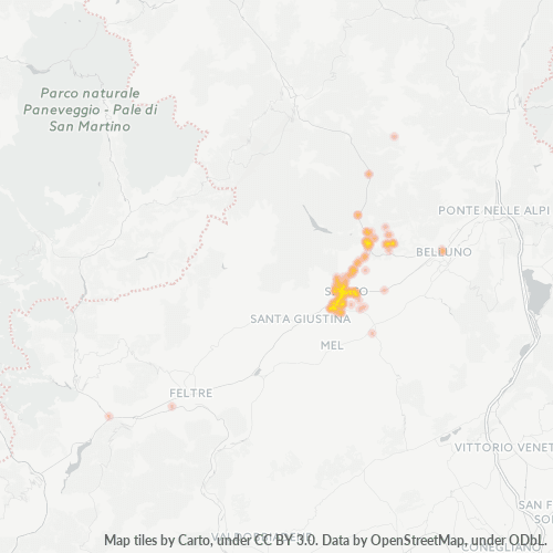 Mappa di calore per cap 32036