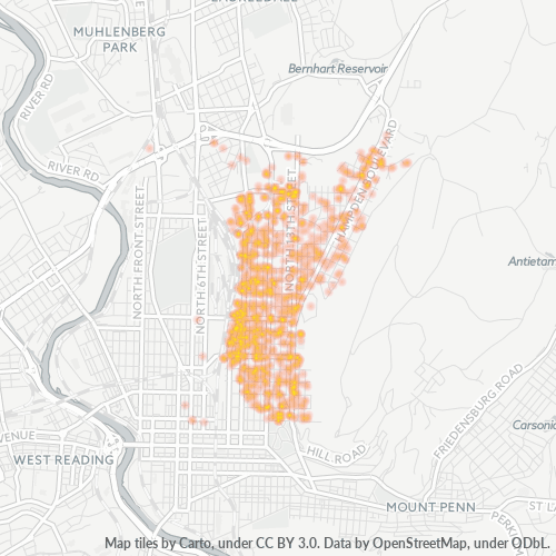 19604 Business Density Heatmap