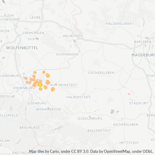 38835 Standortdichte-Heatmap