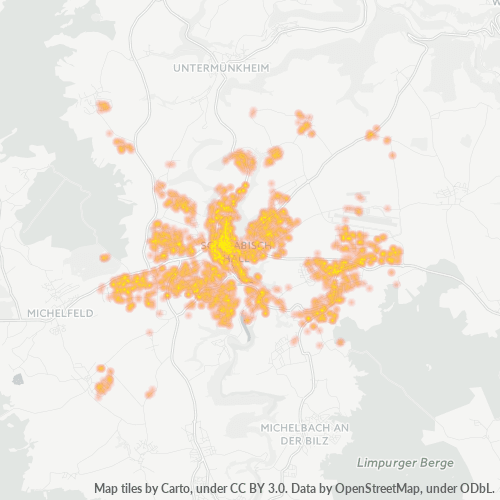 Heatmap für plz 74523