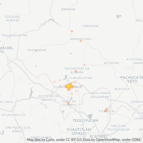 42800 Mapa de calor de densidad empresarial