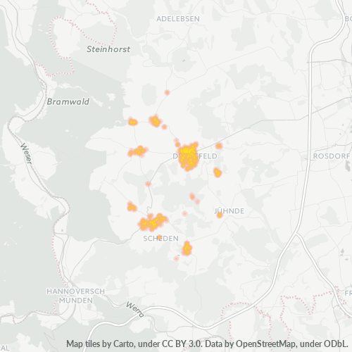 Heatmap für plz 37127