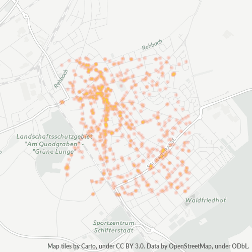 Heatmap für plz 67105