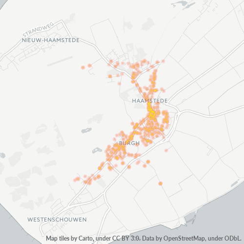 Heatmap voor postcode 4328