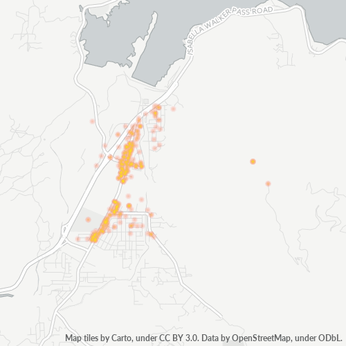 93240 Business Density Heatmap
