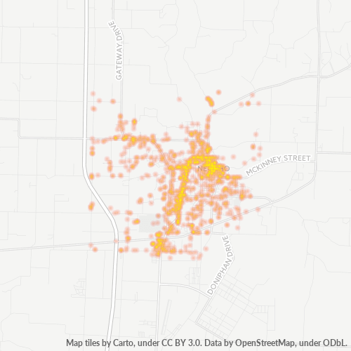 64850 Business Density Heatmap