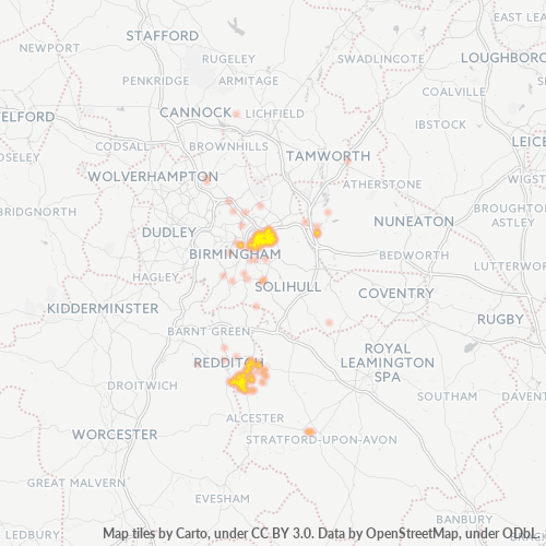 Heatmap for postal code B8