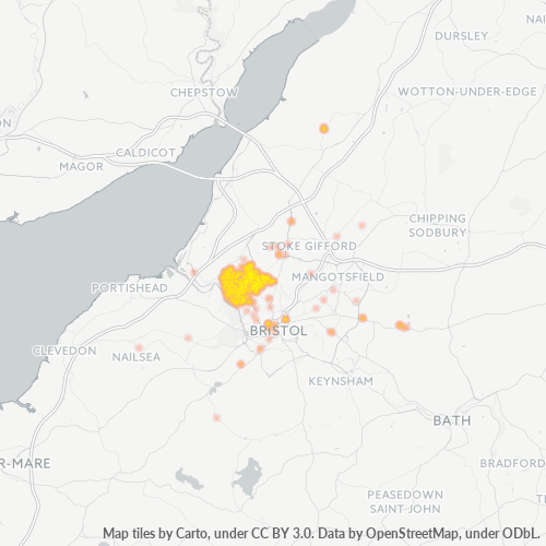 BS9 Business Density Heatmap