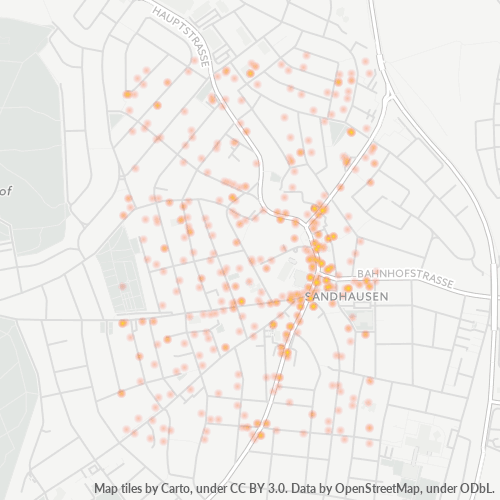 Heatmap für plz 69207