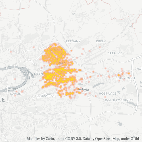 190 00 Mapa hustoty obchodu