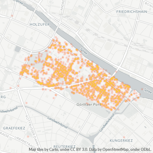 10997 Standortdichte-Heatmap