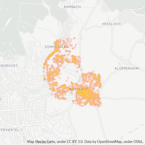 Heatmap für plz 65191