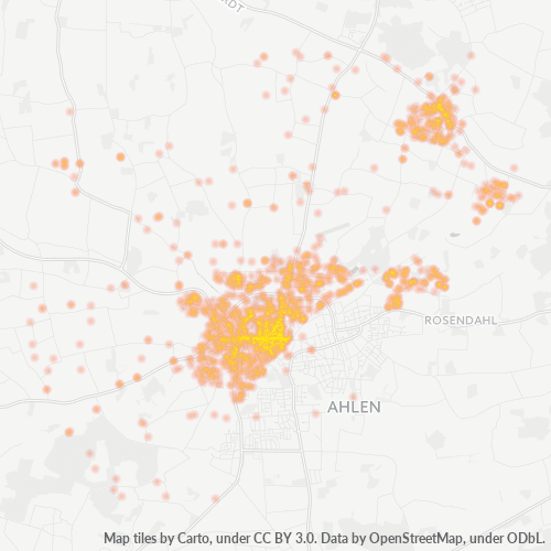 Heatmap für plz 59227