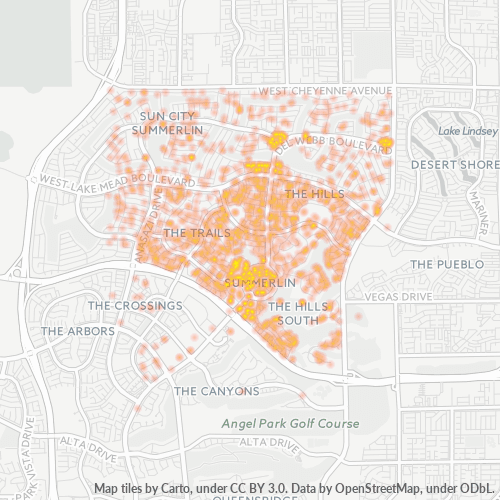 89134 Business Density Heatmap