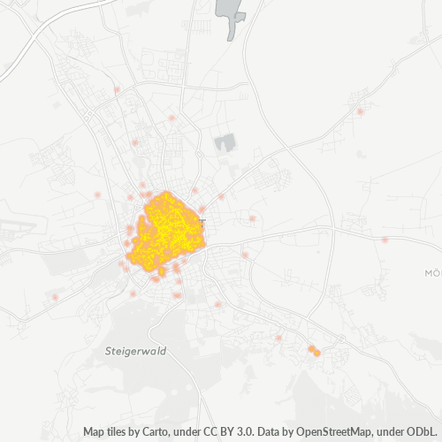 99084 Standortdichte-Heatmap