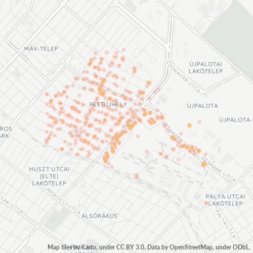 1158 Vállalati sűrűségi térkép