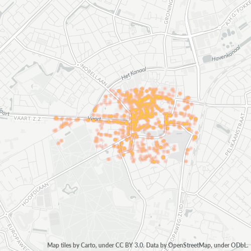 Heatmap voor postcode 9401