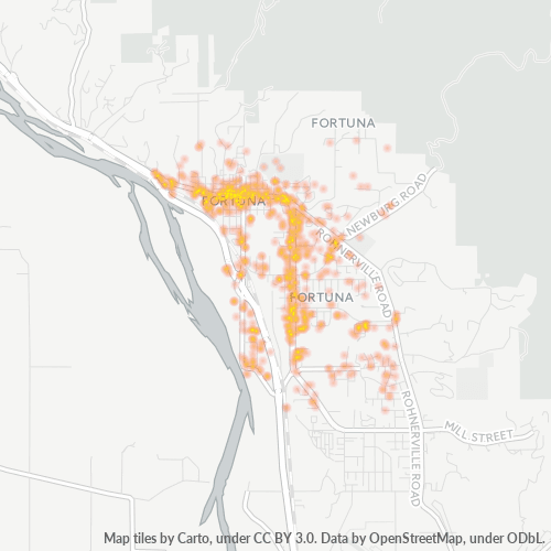 95540 Business Density Heatmap