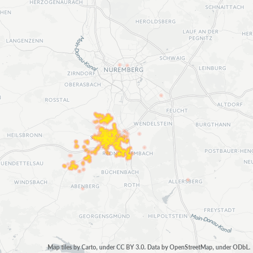 Heatmap für plz 91126