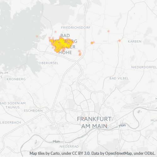 Heatmap für plz 61348