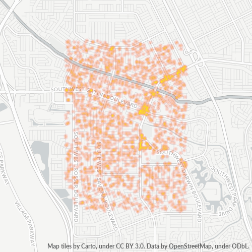 34953 Business Density Heatmap