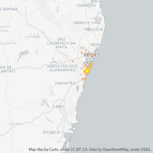 51021-000 Mapa de calor de densidad empresarial