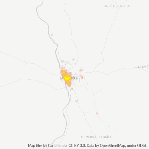 64001-000 Heatmap de Densidade da Empresa