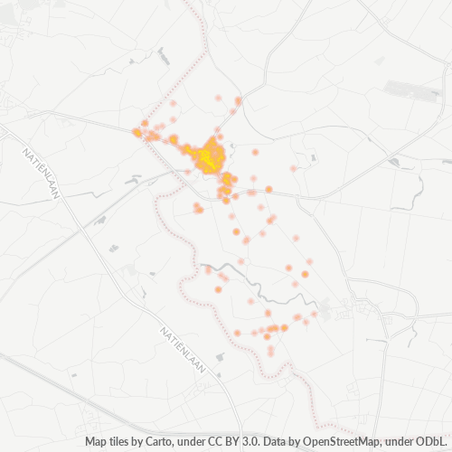 Heatmap voor postcode 4524