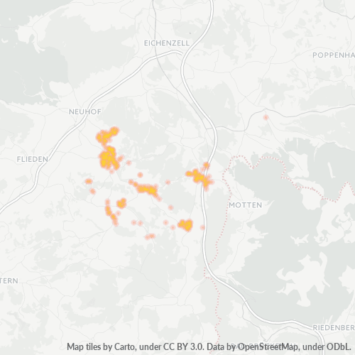 Heatmap für plz 36148