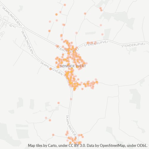 6091 Heatmap over forretningstæthed