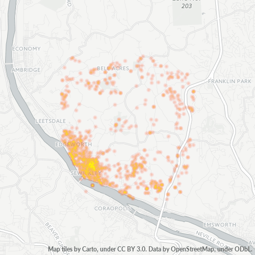 15143 Business Density Heatmap