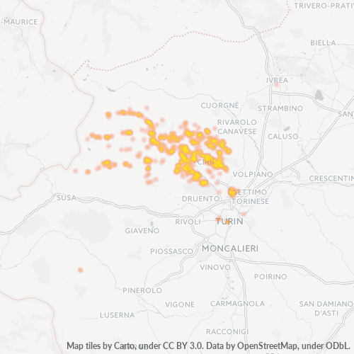 Mappa di calore per cap 10070