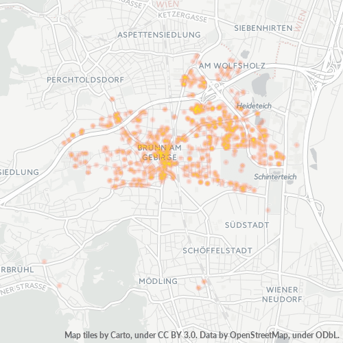 Heatmap für postleitzahl 2345