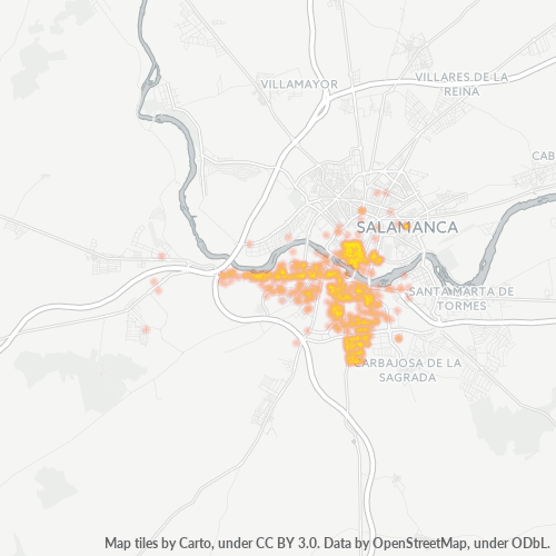 37008 Mapa de calor de densidad empresarial