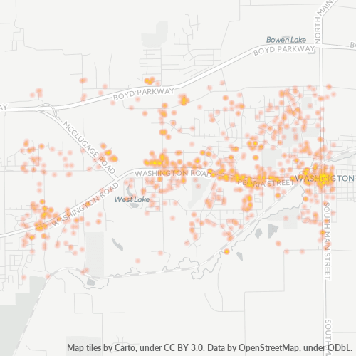 61571 Business Density Heatmap
