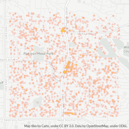84093 Business Density Heatmap