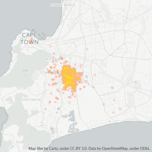 7780 Hittekaart vir Besigheidsdigtheid