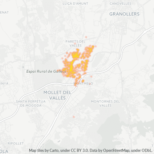 08150 Mapa de calor de densidad empresarial