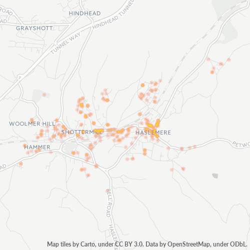 GU27 Business Density Heatmap