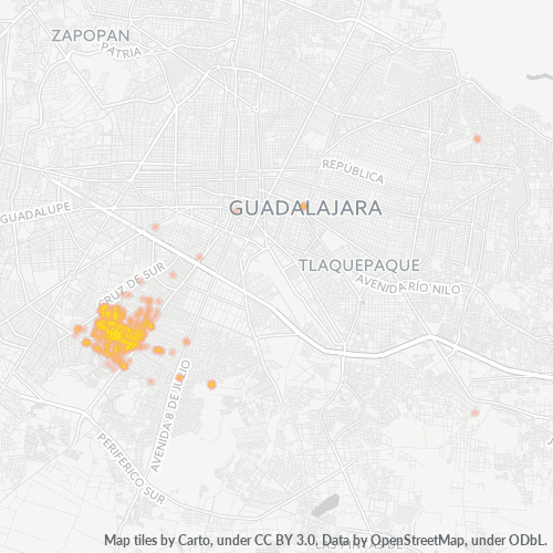 44987 Mapa de calor de densidad empresarial