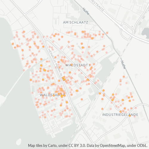 Heatmap für plz 14478
