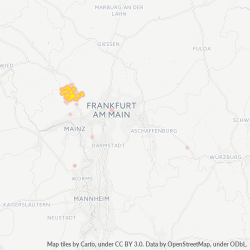 Heatmap für plz 65510