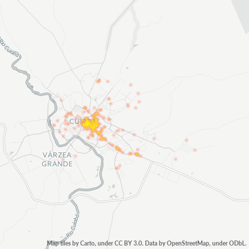 78010-000 Mapa de calor de densidad empresarial