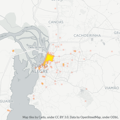 90230-000 Mapa de calor de densidad empresarial