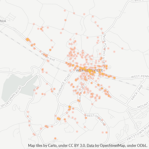 19565 Business Density Heatmap