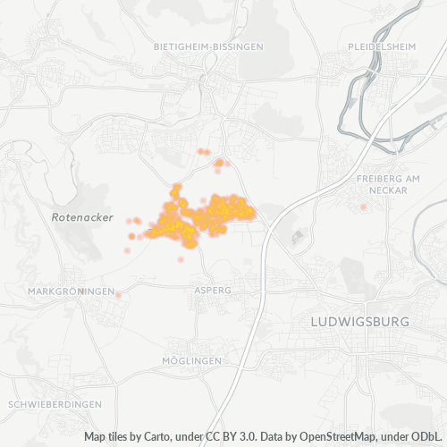 Heatmap für plz 71732