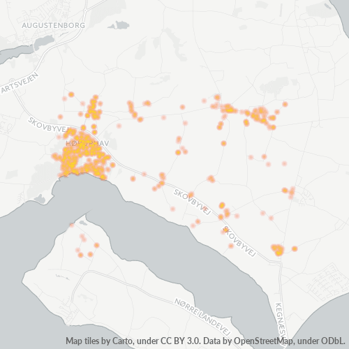 6470 Heatmap over forretningstæthed